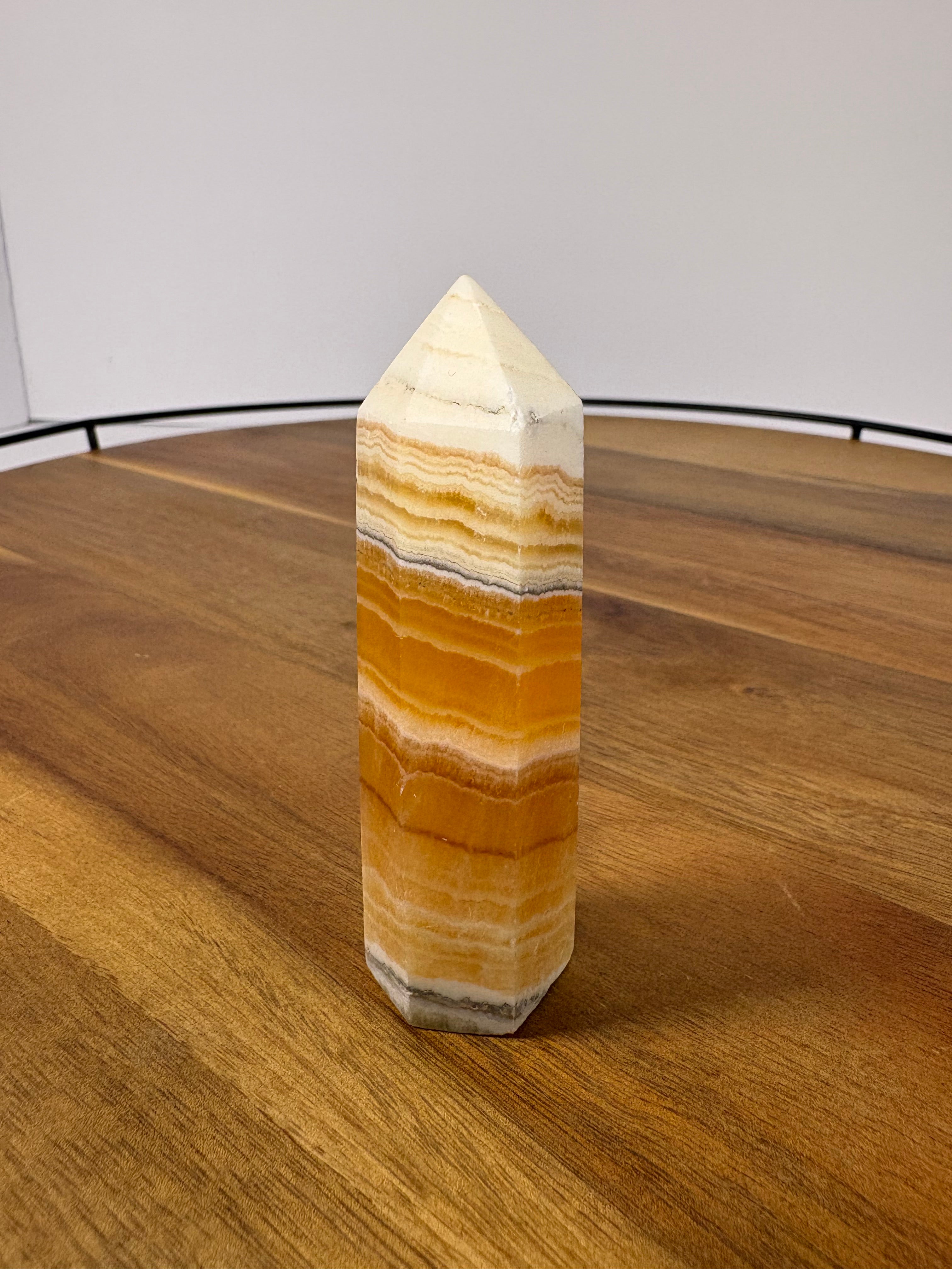 💎Polished Orange Banded Calcite💎