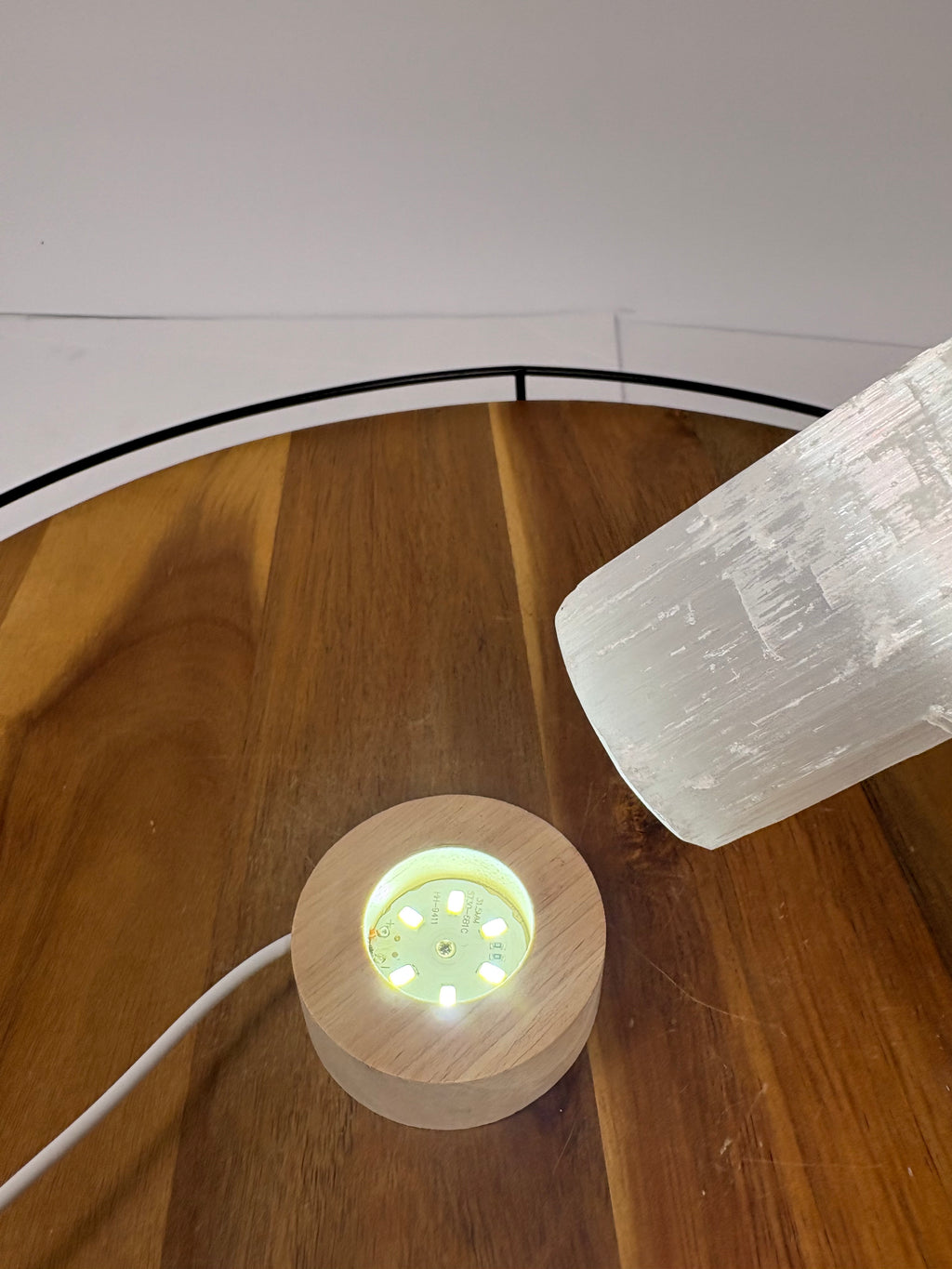 💎Raw Selenite with Light Stand💎
