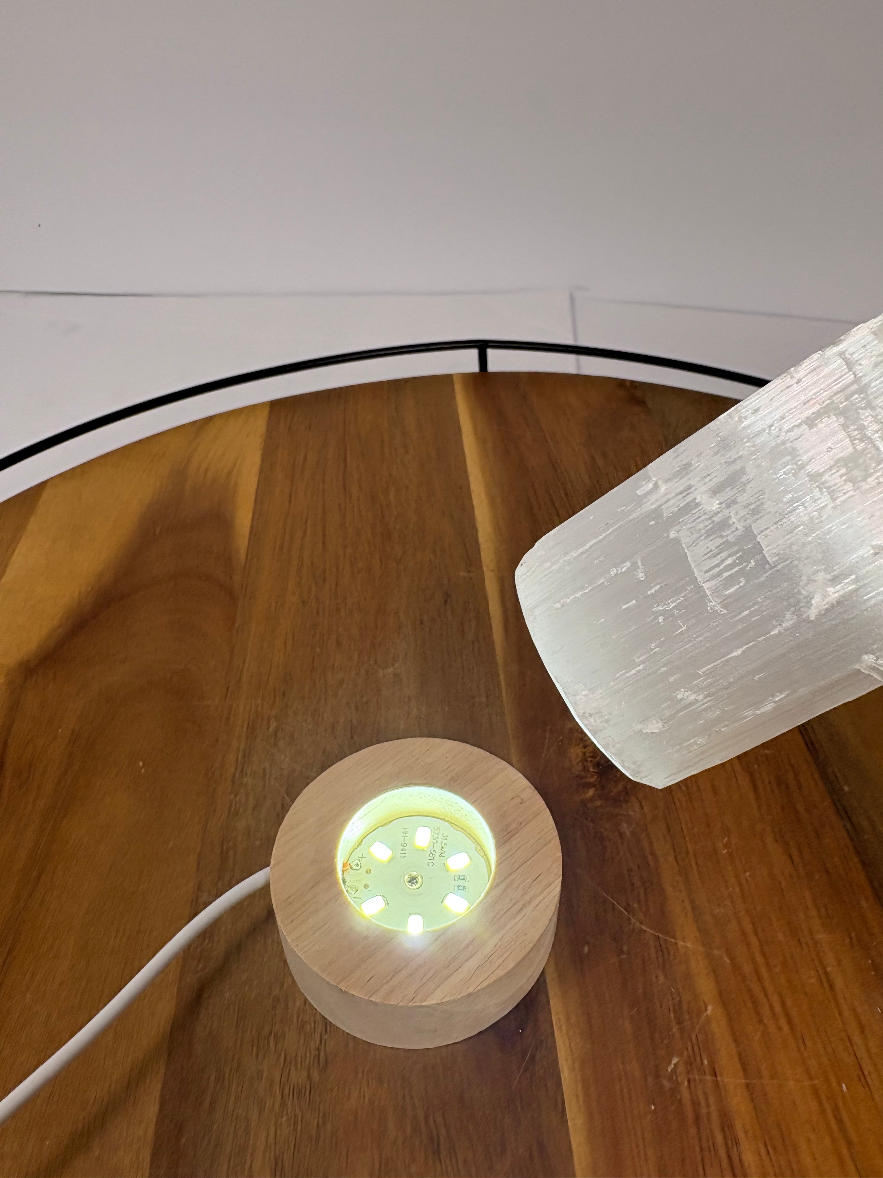 💎Raw Selenite with Light Stand💎