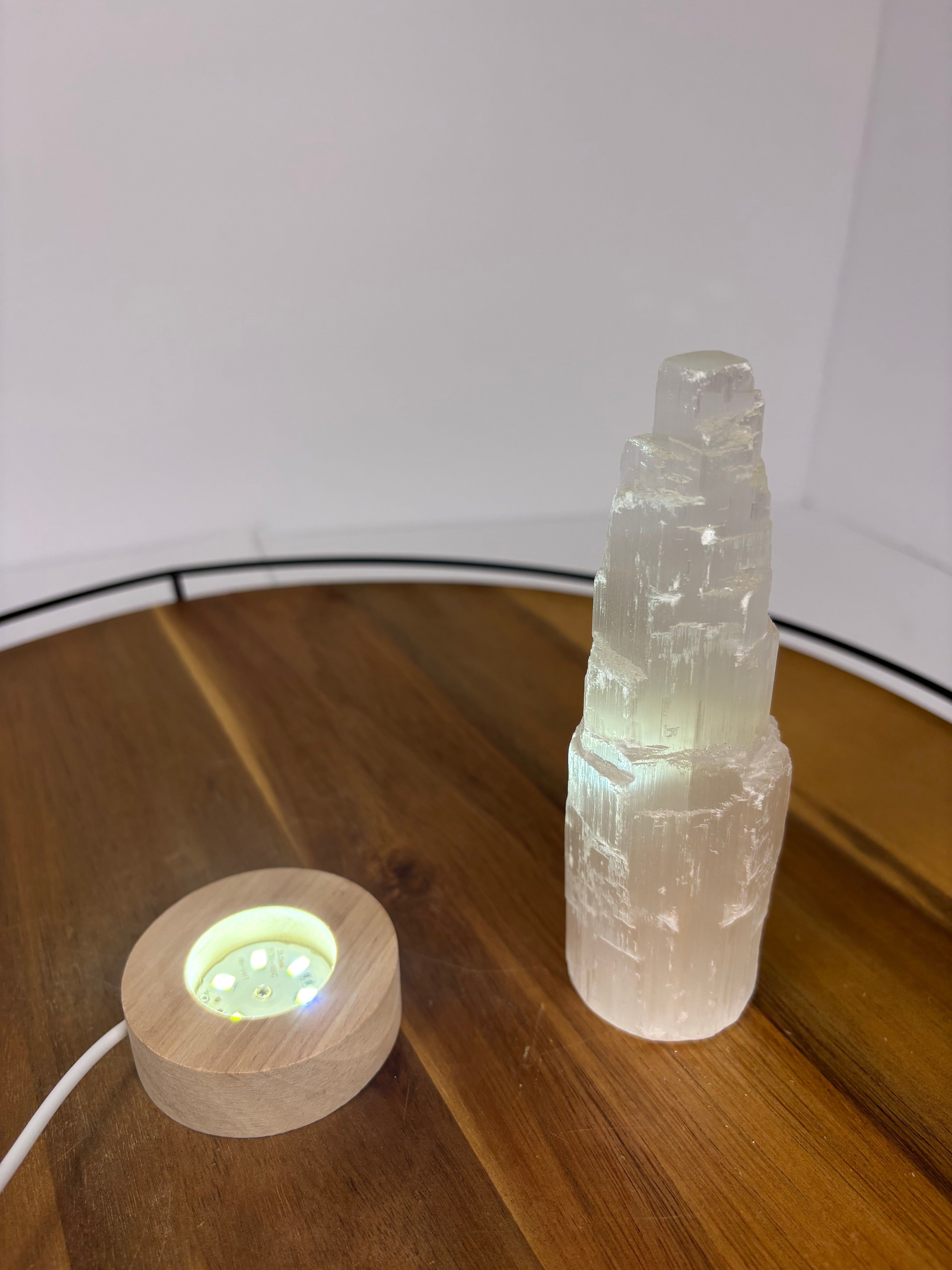 💎Raw Selenite with Light Stand💎