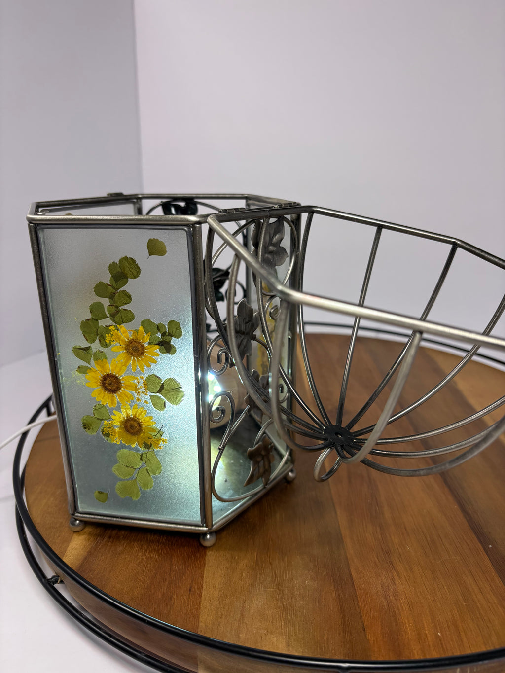 🌿Floral Birdcage with Polka Dot Plant🌿